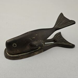 VTG MCM Penco Solid Brass Sperm Whale Door Knocker Moby Dick Rare Estate Find